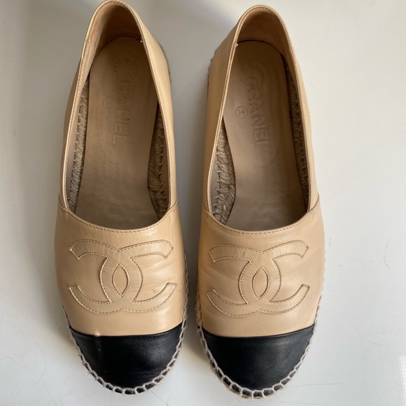 Chanel Full Set CC espadrilles lamb leather nude 40 - Picture 7 of 16